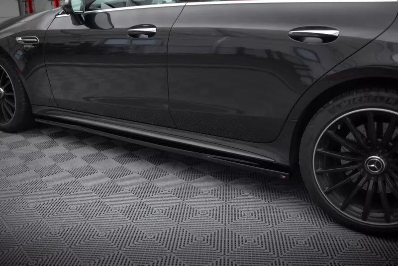 Maxton Design Seitenschweller (Paar) für Mercedes AMG 53 GT 4 Türer Coupe Hochglanz schwarz – Ansicht 2