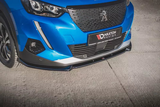Maxton Design Frontlippe V.1 für Peugeot 2008 II Hochglanz schwarz – Ansicht 1