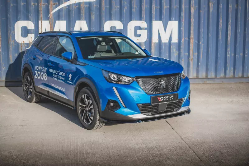 Maxton Design Frontlippe V.1 für Peugeot 2008 II Hochglanz schwarz – Ansicht 2