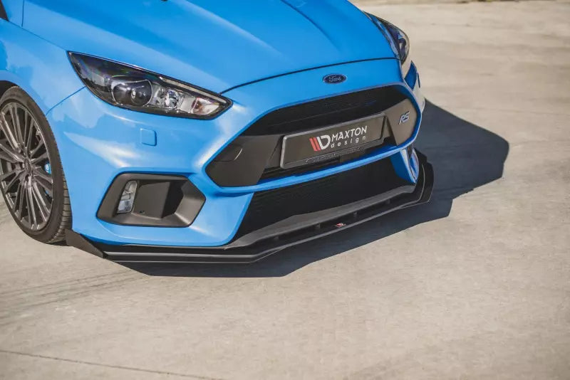 Maxton Design Street Pro Frontlippe für Ford Focus RS Mk3 schwarz + Glanz Flaps – Ansicht 3