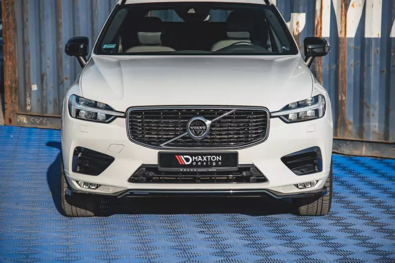Maxton Design Frontlippe V.1 für Volvo XC60 II R-Design 2017-2021 Hochglanz schwarz – Ansicht 2