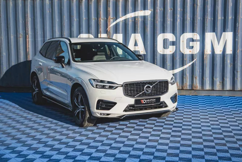 Maxton Design Frontlippe V.1 für Volvo XC60 II R-Design 2017-2021 Hochglanz schwarz – Ansicht 3