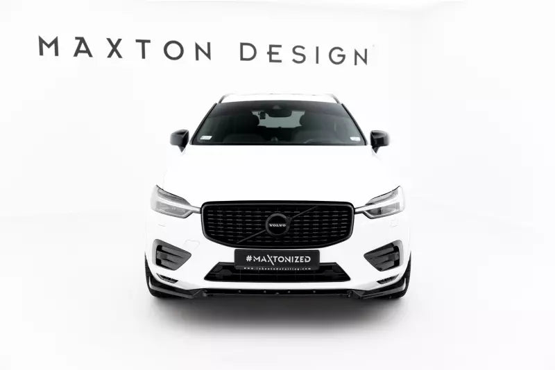 Maxton Design Frontlippe V.2 für Volvo XC60 II R-Design 2017-2021 Hochglanz schwarz – Ansicht 2