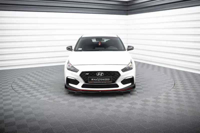 Maxton Design Frontlippe V.6 mit Flaps für Hyundai I30 N Mk3 Hatchback/Fastback Hochglanz schwarz – Ansicht 2