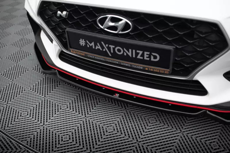 Maxton Design Frontlippe V.6 mit Flaps für Hyundai I30 N Mk3 Hatchback/Fastback Hochglanz schwarz – Ansicht 3