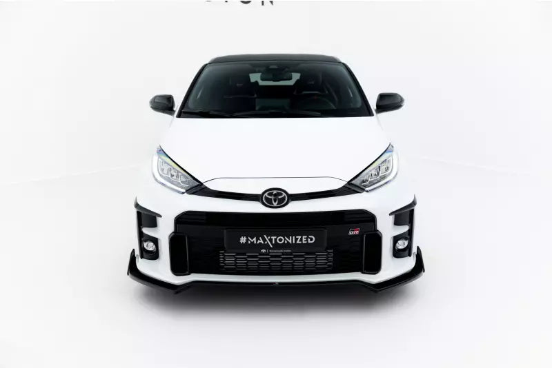 Maxton Design Frontlippe V.2 mit Flaps für Toyota GR Yaris Mk4 Hochglanz schwarz – Ansicht 2