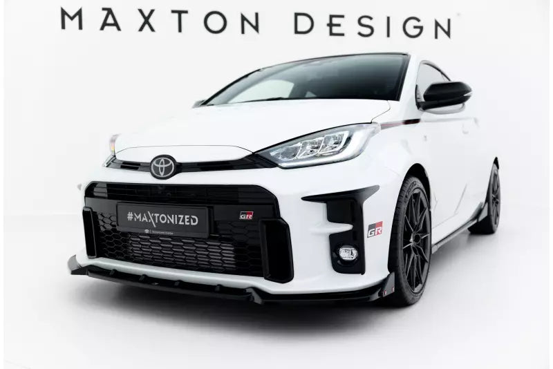 Maxton Design Frontlippe V.3 mit Flaps für Toyota GR Yaris Mk4 Hochglanz schwarz – Ansicht 1