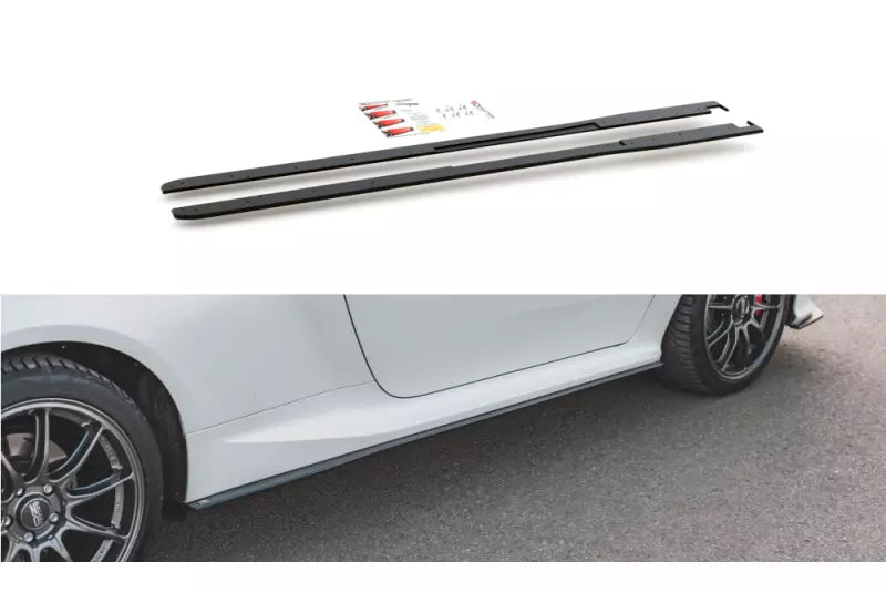 Maxton Design Street Pro Seitenschweller (Paar) für Toyota GR Yaris Mk4 matt schwarz – Ansicht 1