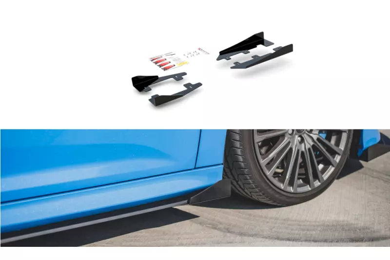 Maxton Design Street Pro Schweller Flaps für Ford Focus RS Mk3 Hochglanz schwarz – Ansicht 1