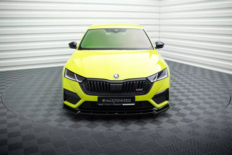 Maxton Design Frontlippe V.1 für Skoda Octavia RS 4 IV Hochglanz schwarz – Ansicht 2