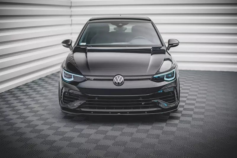 Maxton Design Frontlippe V.1 für VW Golf 8 R Hochglanz schwarz – Ansicht 2