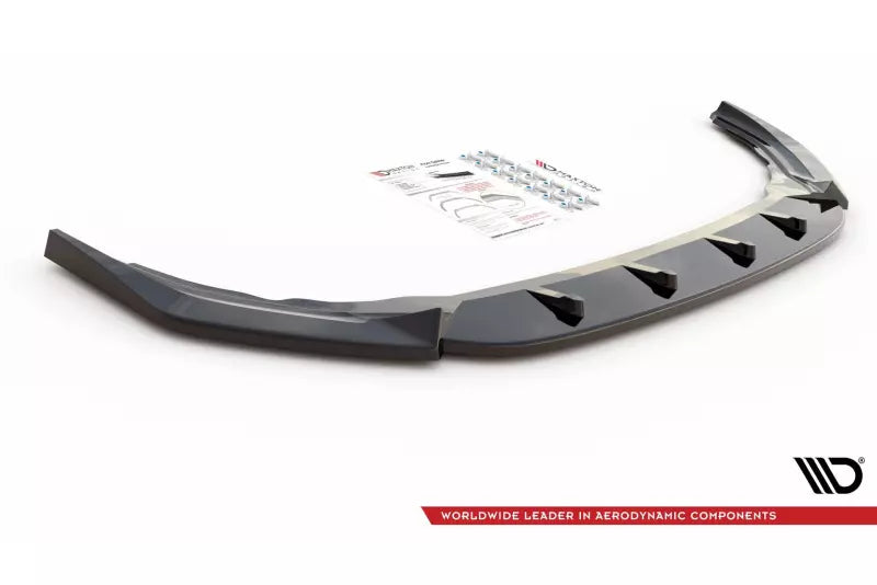Maxton Design Frontlippe V.2 für VW Golf 8 R Hochglanz schwarz – Ansicht 4