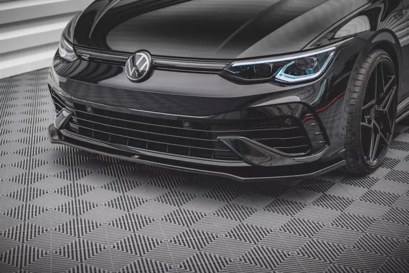 Maxton Design Frontlippe V.3 für VW Golf 8 R Hochglanz schwarz – Ansicht 1