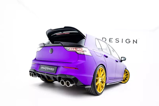 Maxton Design Heckdiffusor V.1 für VW Golf 8 R Hochglanz schwarz – Ansicht 1