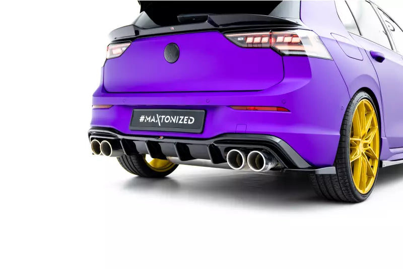 Maxton Design Heckdiffusor V.2 für VW Golf 8 R Hochglanz schwarz – Ansicht 1