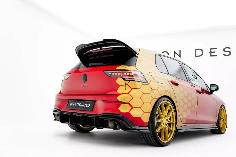 Maxton Design Heckspoiler Lippe V.2 für VW Golf 8 GTI Clubsport / R Performance (2020-) Hochglanz schwarz – Ansicht 2