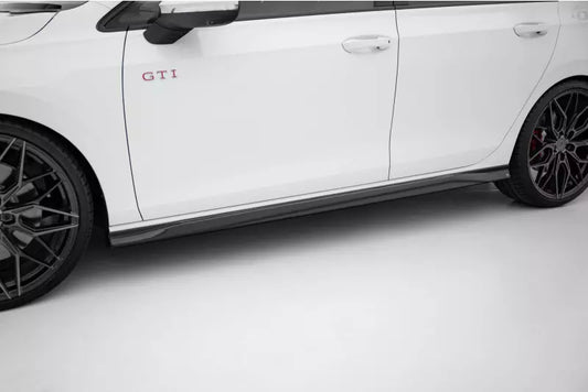 Maxton Design Seitenschweller (Paar) V.3 für VW Golf 8 GTI / GTD / R-Line Hochglanz schwarz – Ansicht 1