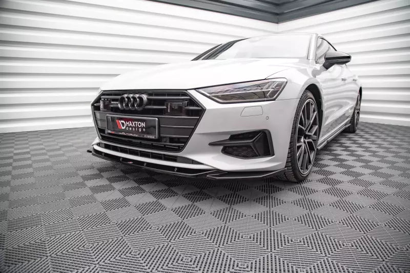 Maxton Design Frontlippe V.1 für Audi A7 C8 Hochglanz schwarz – Ansicht 1