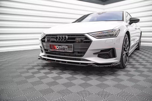 Maxton Design Frontlippe V.2 für Audi A7 C8 Hochglanz schwarz – Ansicht 1