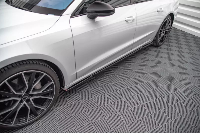 Maxton Design Seitenschweller (Paar) für Audi A7 C8 Hochglanz schwarz – Ansicht 1
