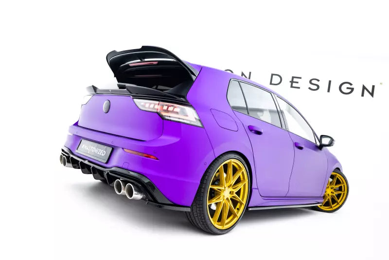 Maxton Design Diffusor Flaps V.4 für VW Golf 8 R Hochglanz schwarz – Ansicht 1