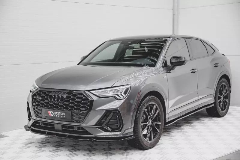Maxton Design Frontlippe V.1 für Audi Q3 S-Line Sportback Hochglanz schwarz – Ansicht 1