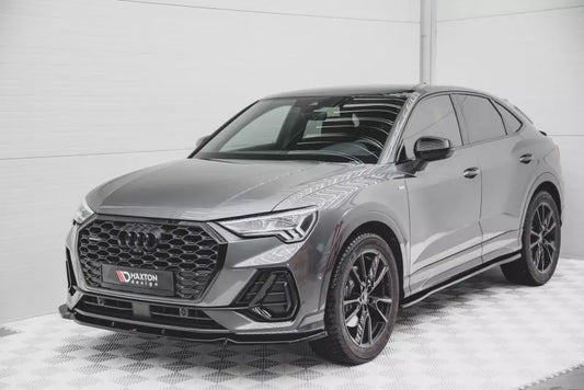 Maxton Design Frontlippe V.1 für Audi Q3 S-Line Sportback Hochglanz schwarz – Ansicht 1