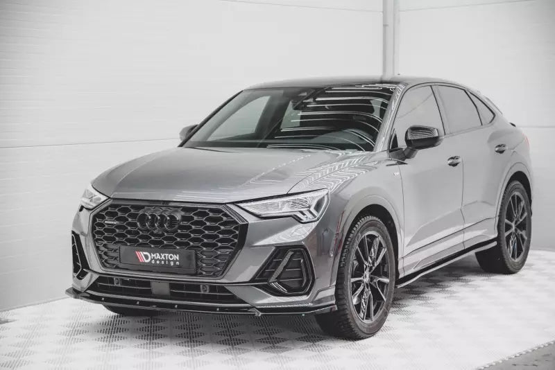 Maxton Design Frontlippe V.2 für Audi Q3 S-Line Sportback Hochglanz schwarz – Ansicht 1