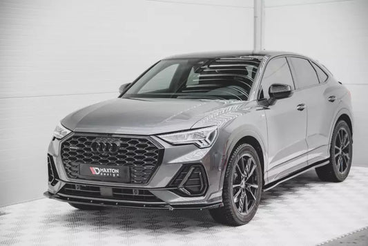 Maxton Design Frontlippe V.2 für Audi Q3 S-Line Sportback Hochglanz schwarz – Ansicht 1
