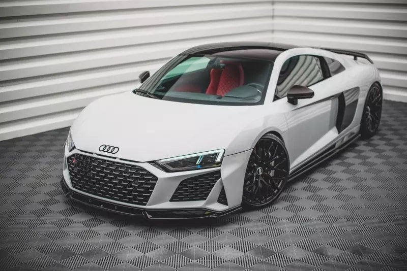 Maxton Design Frontlippe V.1 für Audi R8 4S Facelift 2018- Hochglanz schwarz – Ansicht 1