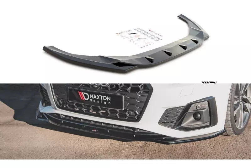 Maxton Design Frontlippe V.1 für Audi S5 / A5 S-Line B9 F5 Facelift Hochglanz schwarz – Ansicht 2