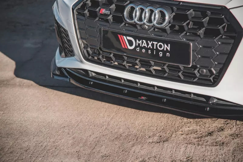 Maxton Design Frontlippe V.1 für Audi S5 / A5 S-Line B9 F5 Facelift Hochglanz schwarz – Ansicht 3