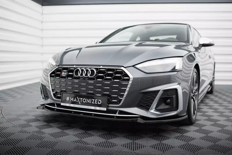 Maxton Design Frontlippe V.2 für Audi S5 / A5 S-Line B9 F5 Facelift Hochglanz schwarz – Ansicht 1
