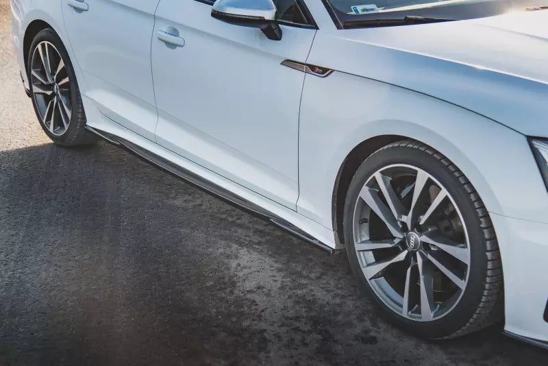 Maxton Design Seitenschweller (Paar) für Audi S5 / A5 S-Line B9 F5 Sportback Facelift Hochglanz schwarz – Ansicht 1