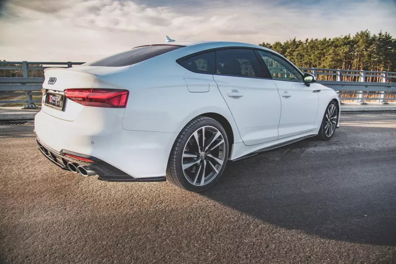 Maxton Design Seitenschweller (Paar) für Audi S5 / A5 S-Line B9 F5 Sportback Facelift Hochglanz schwarz – Ansicht 2
