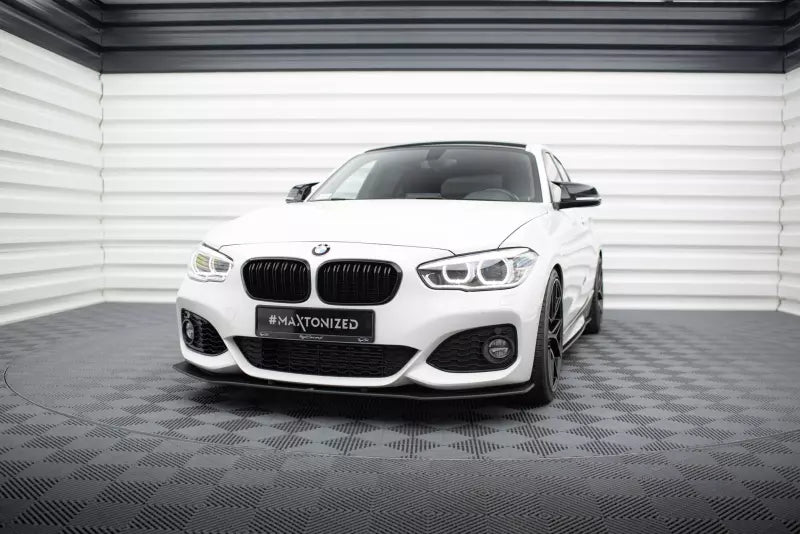 Maxton Design Street Pro Frontlippe V.3 für BMW 1er F20 M Paket Facelift / M140i schwarz – Ansicht 1