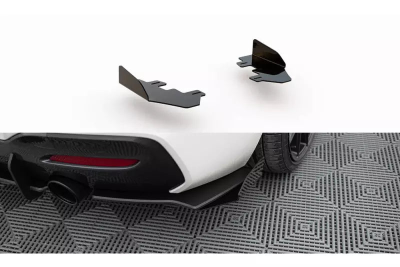 Maxton Design Street Pro Heckdiffusor Flaps für BMW 1er F20 M Paket Facelift / M140i Hochglanz schwarz – Ansicht 1