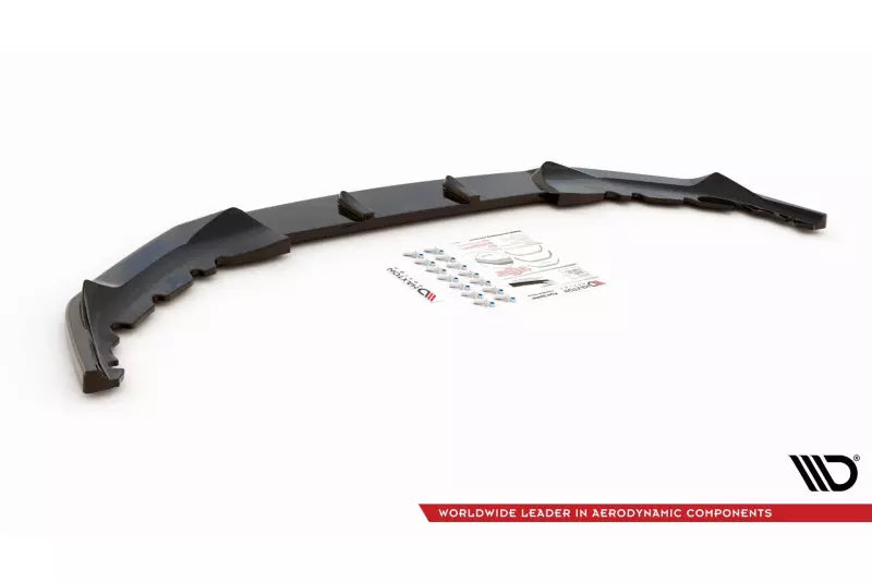 Maxton Design Frontlippe V.1 für BMW 5er M-Paket / M550i / M550d / G30 Limousine / G31 Touring Facelift 2020-2023 Hochglanz schwarz – Ansicht 4