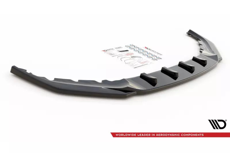 Maxton Design Frontlippe V.2 für BMW 5er M-Paket / M550i / M550d / G30 Limousine / G31 Touring Facelift 2020-2023 Hochglanz schwarz – Ansicht 3