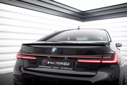 Maxton Design Heckspoiler Lippe für BMW 7er G11 M Paket Hochglanz schwarz – Ansicht 1