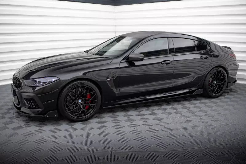 Maxton Design Seitenschweller (Paar) V.1 mit Flaps für BMW M8 Gran Coupe F93 / 8 Gran Coupe M-Pack G16 Hochglanz schwarz – Ansicht 2