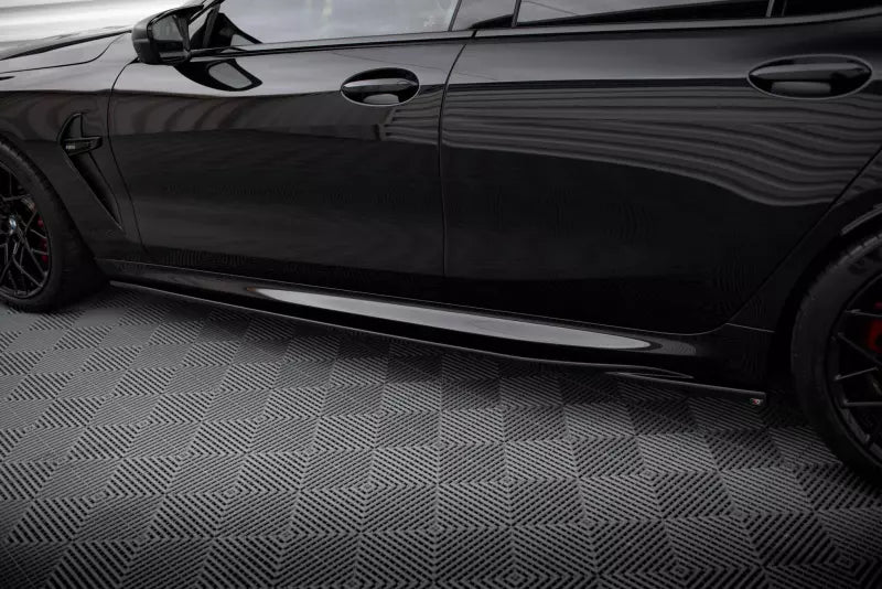 Maxton Design Seitenschweller (Paar) V.2 für BMW M8 Gran Coupe F93 / 8 Gran Coupe M-Pack G16 Hochglanz schwarz – Ansicht 3