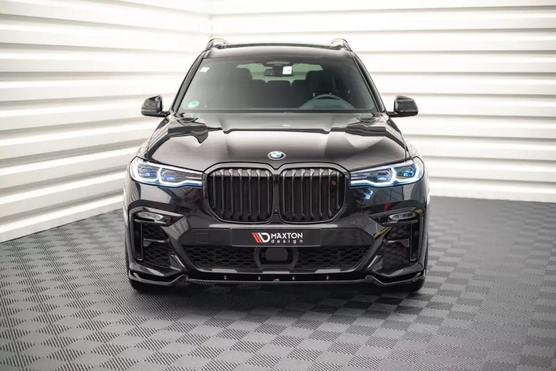 Maxton Design Frontlippe V.2 für BMW X7 M50i G07 Hochglanz schwarz – Ansicht 1