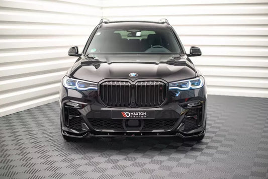 Maxton Design Frontlippe V.2 für BMW X7 M50i G07 Hochglanz schwarz – Ansicht 1