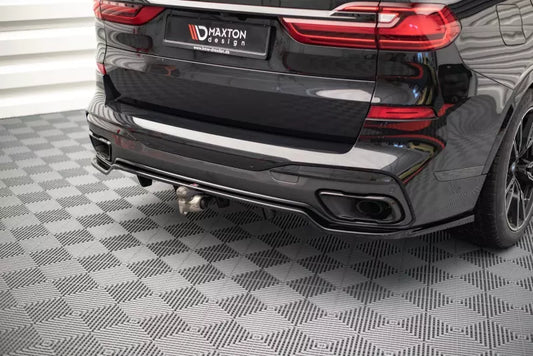 Maxton Design Heckdiffusor für BMW X7 M50i G07 Hochglanz schwarz – Ansicht 1