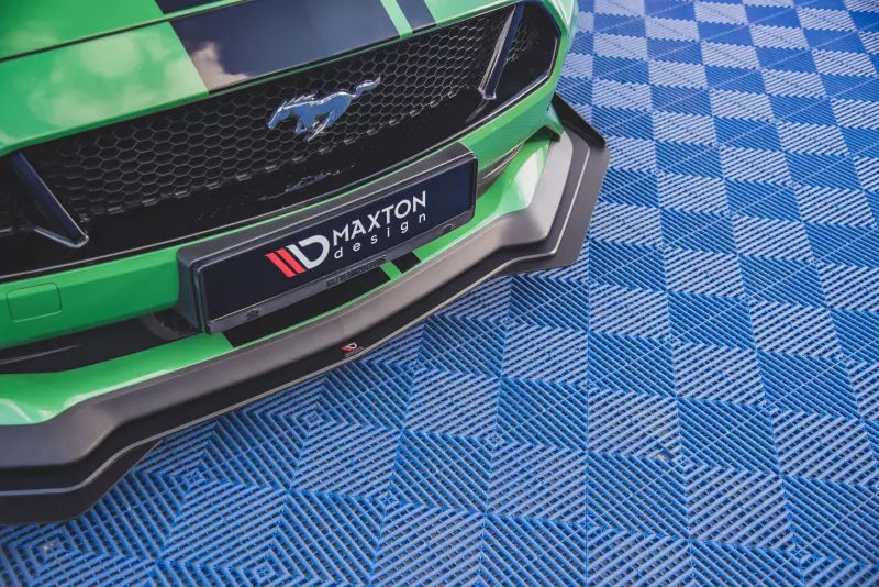 Maxton Design Street Pro Frontlippe für Ford Mustang GT Mk6 Facelift schwarz + Glanz Flaps – Ansicht 2