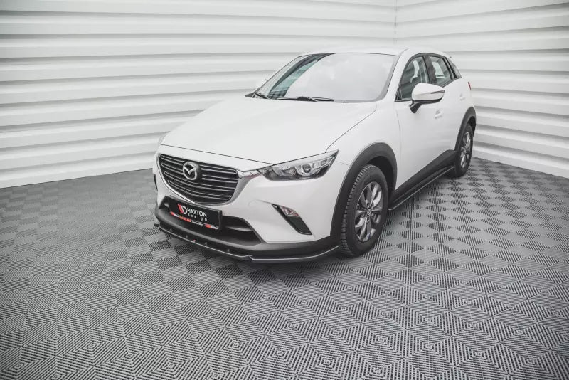 Maxton Design Frontlippe V.2 für Mazda CX-3 Hochglanz schwarz – Ansicht 1