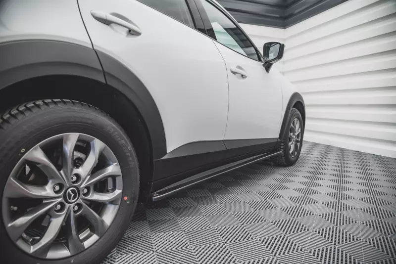 Maxton Design Seitenschweller (Paar) für Mazda CX-3 Hochglanz schwarz – Ansicht 1