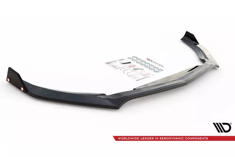 Maxton Design Frontlippe mit Flaps V.3 für Mercedes A45 AMG S Aero Paket Hochglanz schwarz – Ansicht 3