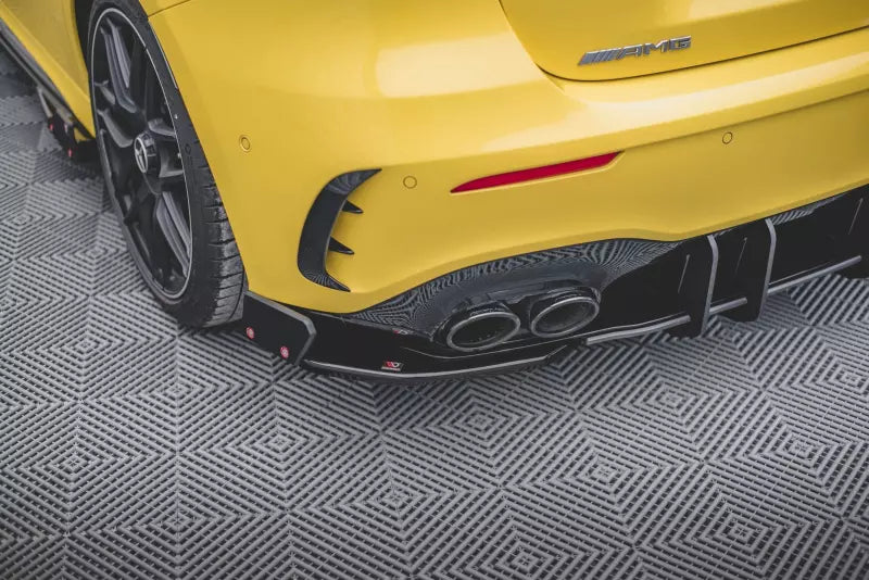 Maxton Design Diffusor Flaps V.2 für Mercedes A45 AMG S mit Aero Paket W177 Hochglanz schwarz – Ansicht 1